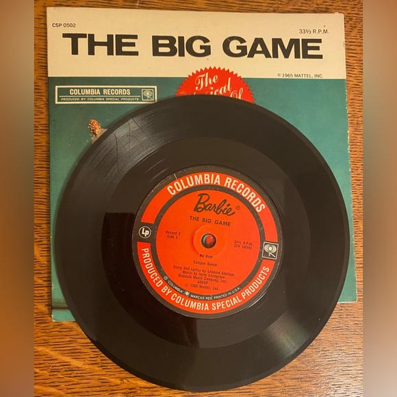 Set of 5 RARE 1965 Mattel Musical World of Barbie 7” Records, 45 RPM *See Notes - Picture 12 of 16